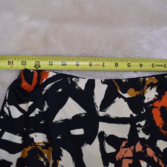 J.Crew Silk Wool A-Line Midi Skirt Abstract Floral Print Size 0 - Picture 3 of 8